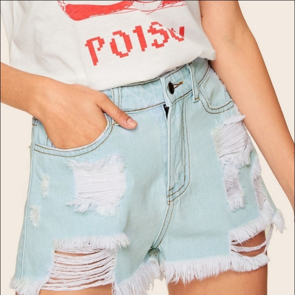 Denim shorts